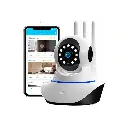 Cámara de Seguridad WiFi con 3 Antenas y Visión Nocturna – 360° para interiores