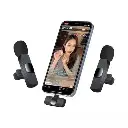 Micrófonos Inalámbricos de Solapa Recargables con Receptor Tipo C y Adaptador para iPhone